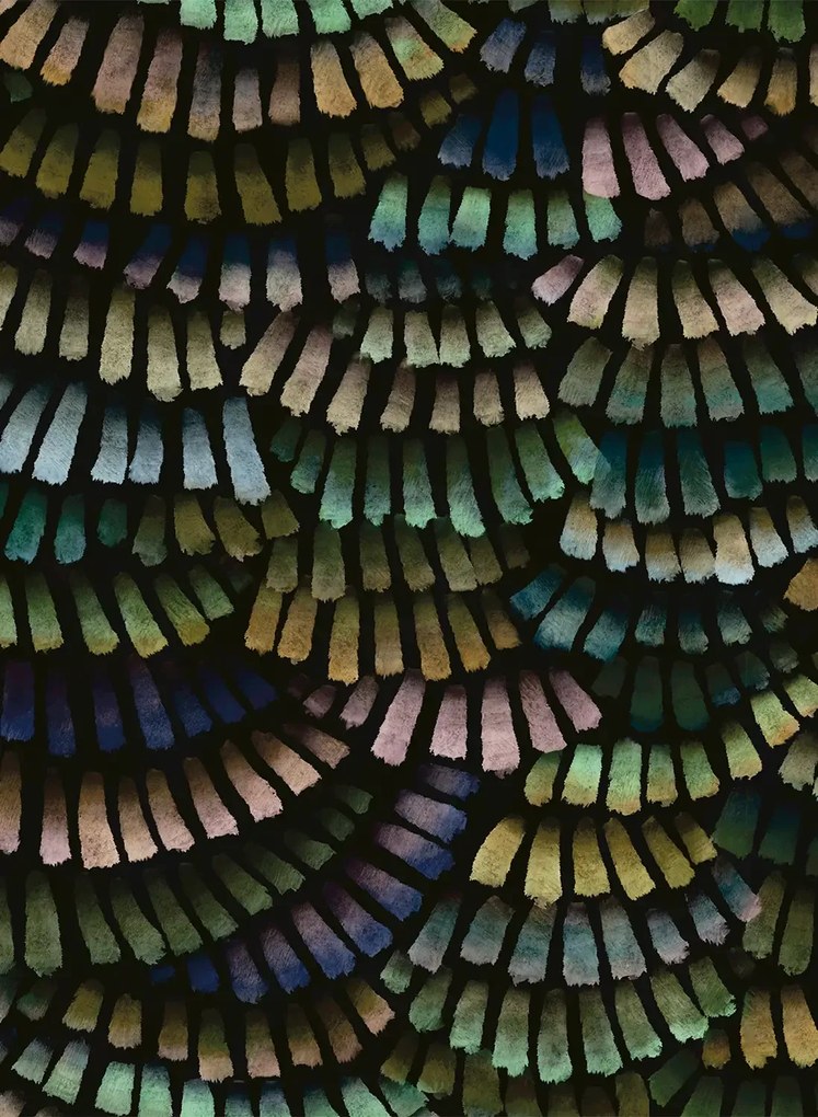Moooi for Arte Carta da parati Dandelion Cranes - Foliage