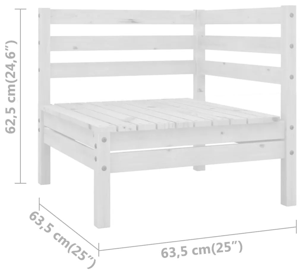 Set Divani da Giardino 3 pz in Legno Massello di Pino