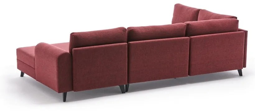 Divano angolare a forma di "U" color mattone Belen - Balcab Home