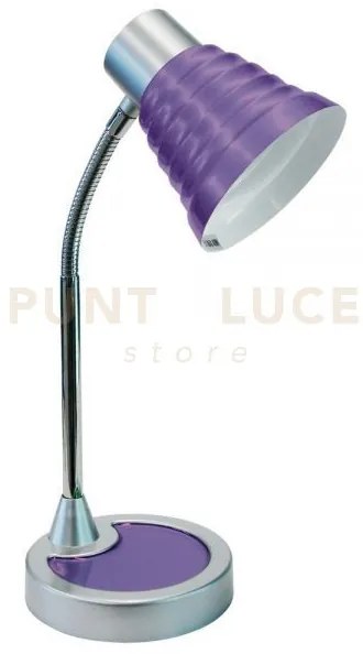 Lampada da scrivania  leonardo viola 1 luce attacco e14 13x39cm