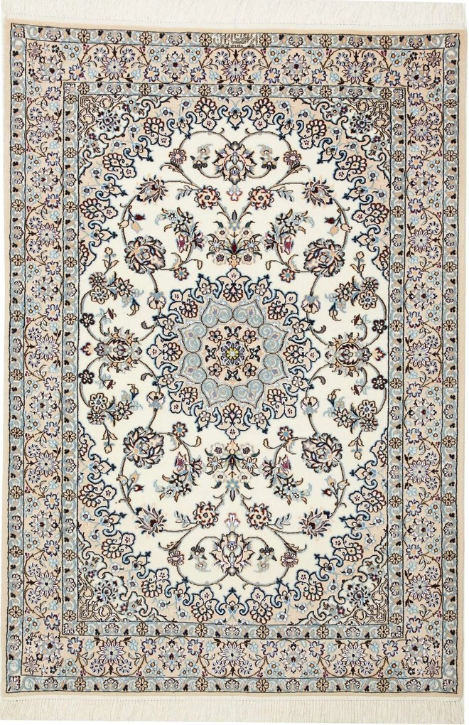 Nain Tappeto 150 x 100 Beige (Iran) Annodato A Mano