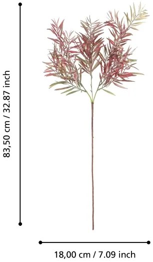 Eglo 428353 - Fiore artificiale ETAYA 83,5 cm rosso