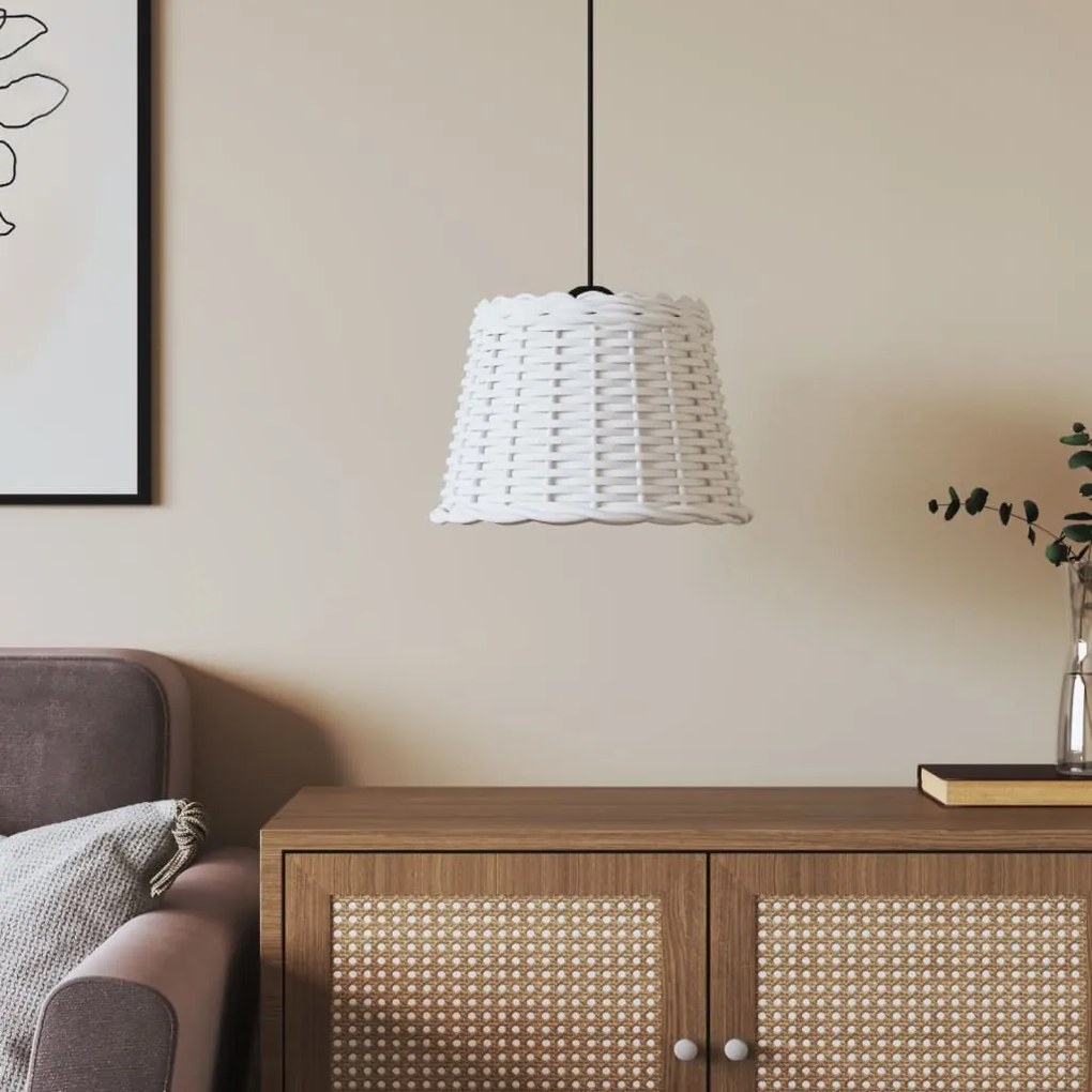 Paralume Da Soffitto Bianco Ø30x20 Cm İn Vimini /