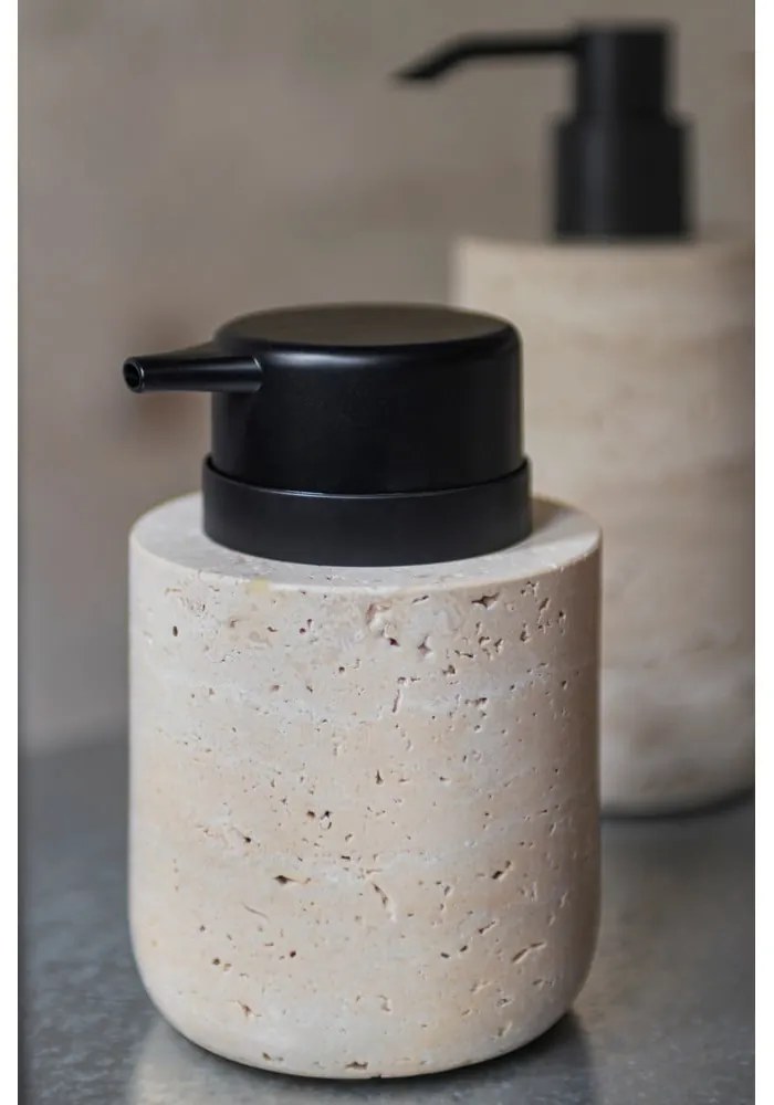 Dispenser di sapone in pietra beige 250 ml Travertine - Mette Ditmer Denmark