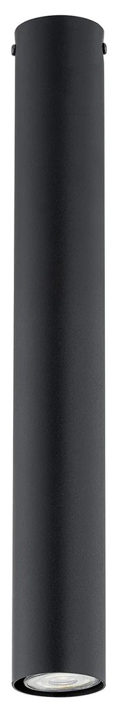 Plafoniera Moderna Faretto Marduk 1 Luce Acciaio Nero 45 Cm