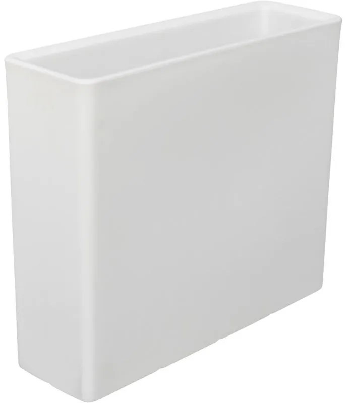 Fioriera Voghera in polietilene bianco H 77 x L 90 x P 29 cm