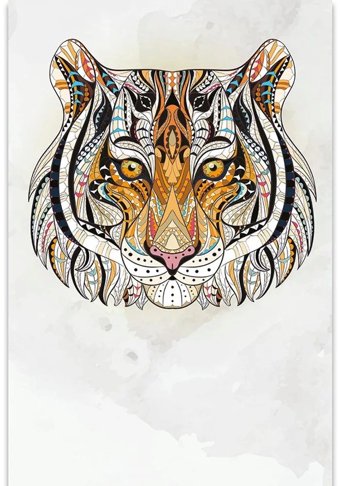 Quadro su tela – Tigre con motivo