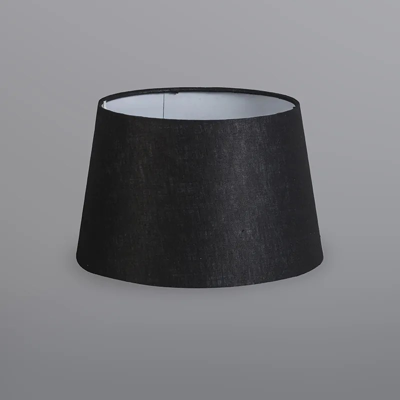 Lampada da tavolo oro/ottone con paralume nero 25 cm regolabile - Parte