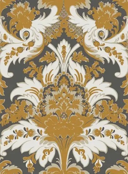 Cole & Son Carta da parati Aldwych - Black/ Gold