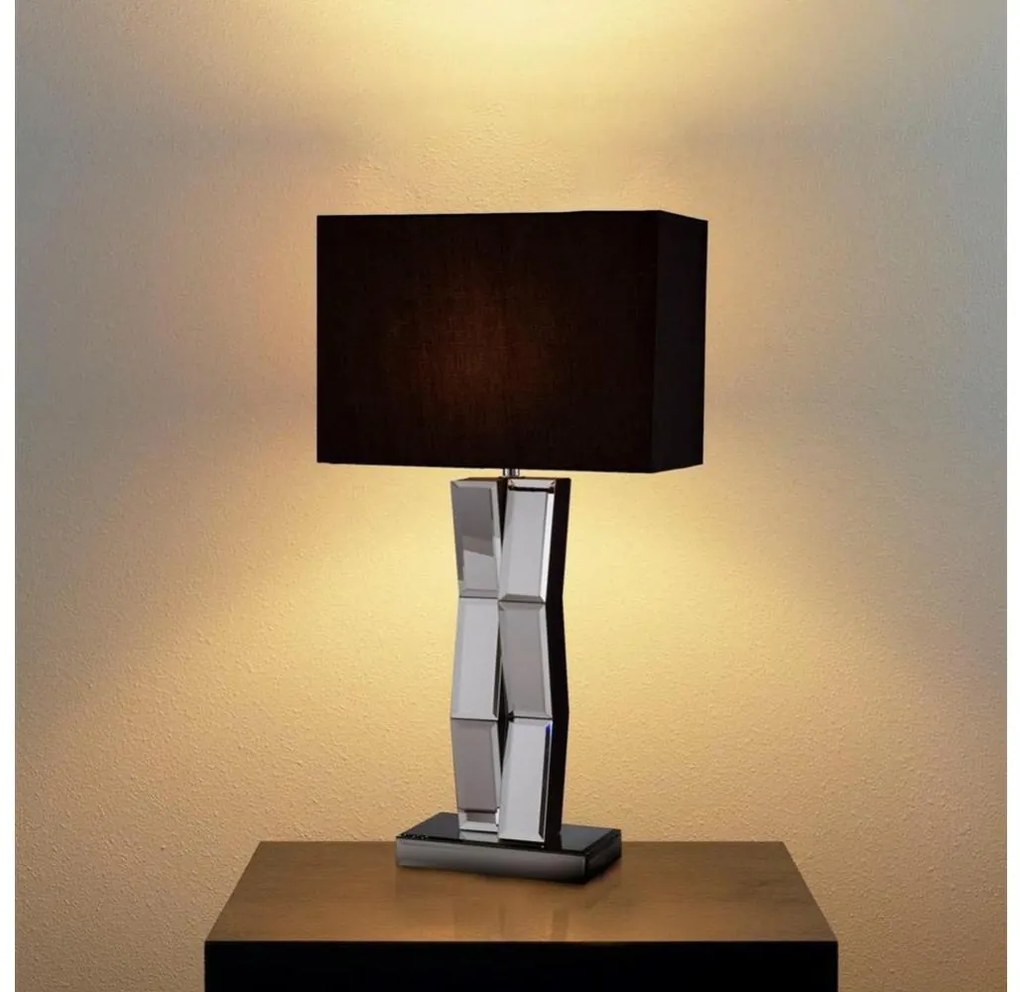 Searchlight EU5110BK - Lampada da tavolo MIRROR 1xE27/60W/230V