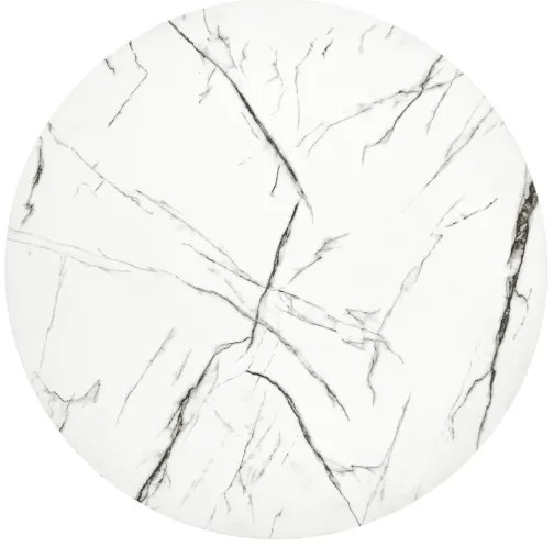 Tavolino ANTICA 41x55 cm nero/marmor decor