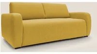 Divano Letto 3 Posti 195x93x100 cm in Tessuto Giallo