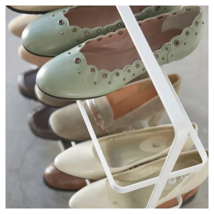 Scarpiera bianca in metallo Tower - YAMAZAKI