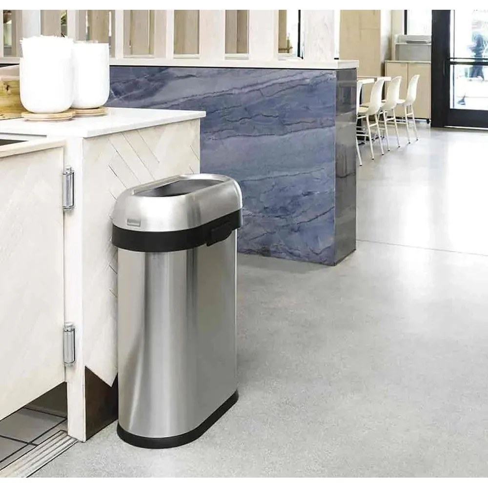 Bidone per rifiuti in acciaio inox 50 l - simplehuman