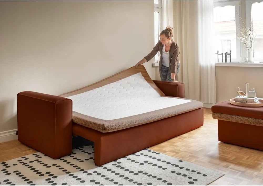 Divano color mattone allungabile 237 cm Wilson – Miuform