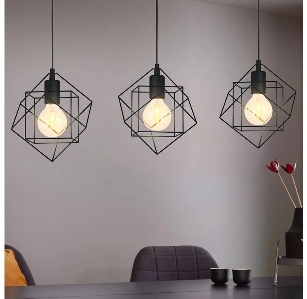 Eglo 43361 - Lampadario a sospensione con filo STRAITON 3xE27/60W/230V