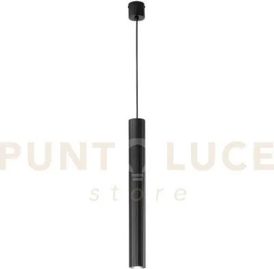 Lampadario a sospensione lord nera in acciaio e alluminio 1 luce at...