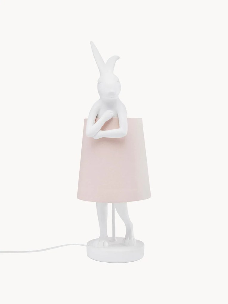 Lampada rosa da tavolo grande di design Rabbit