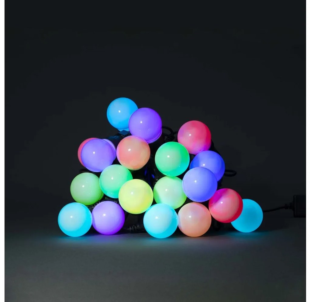 Nedis WIFILP03C20 - Catena decorativa LED RGB 20xLED/8 funzioni 13m IP65 Wi-Fi Tuya