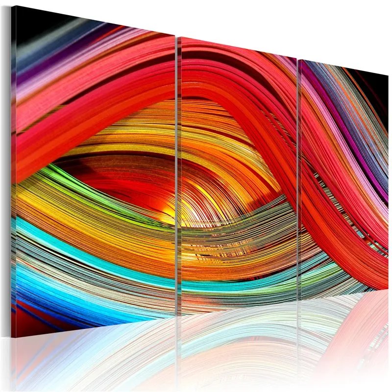 Quadro Arcobaleno astratto  Colore Turchese, Dimensioni e Misure 60x40