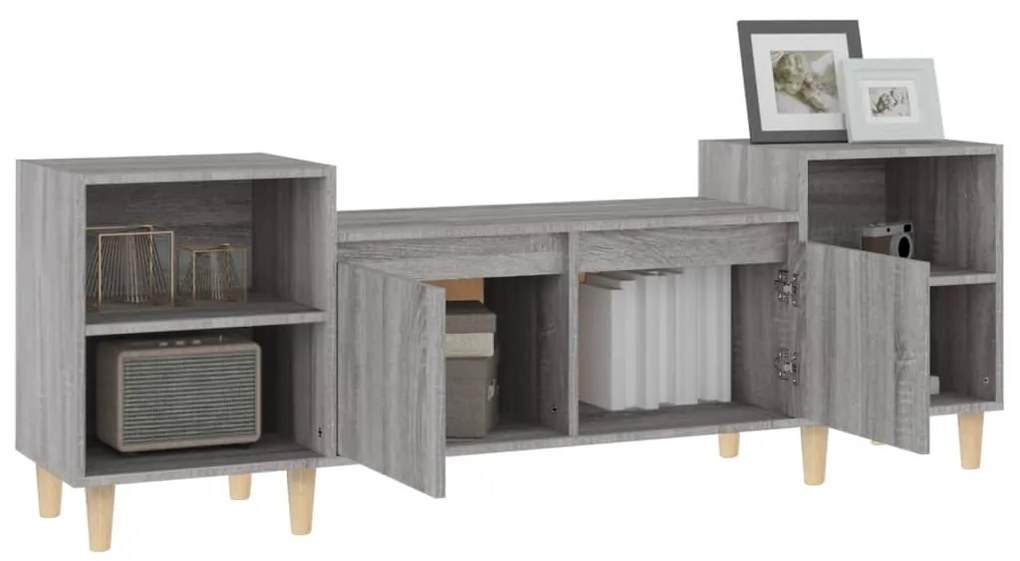 Mobile tv grigio sonoma 160x35x55 cm in legno multistrato