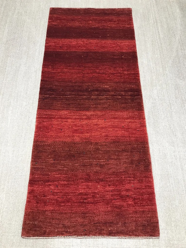 Loribaft Tappeto 80x200 Rosso (Iran) Annodato A Mano