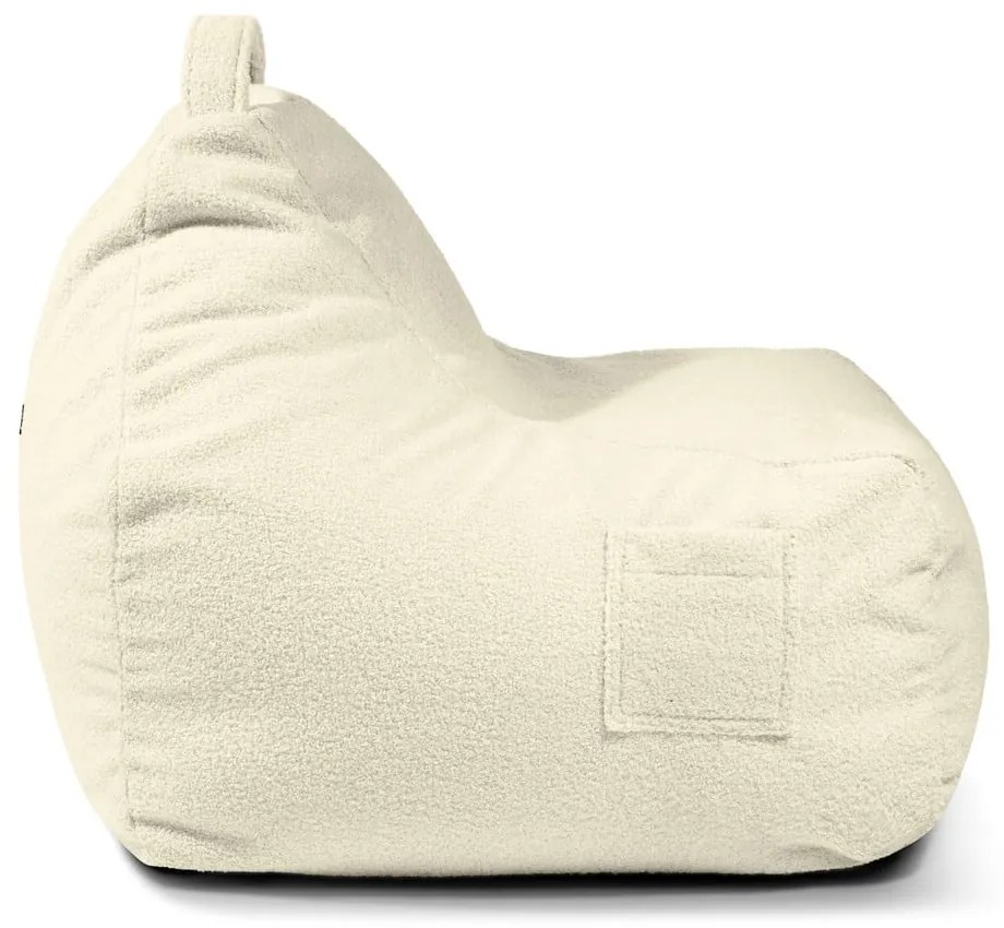 Pouf a sacco per bambini marrone con rivestimento in bouclé Game Amuse – SLOWDOWN