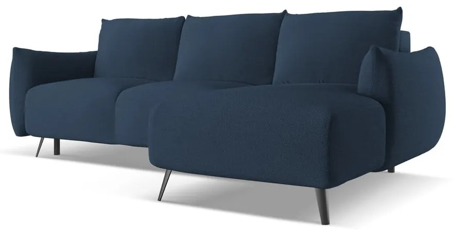 Divano angolare blu (con penisola a destra) Malie – Makamii