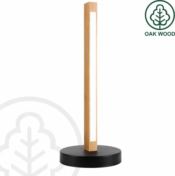 Lampada da tavolo LED VERDE LED/10W/230V 3000K rovere/nero