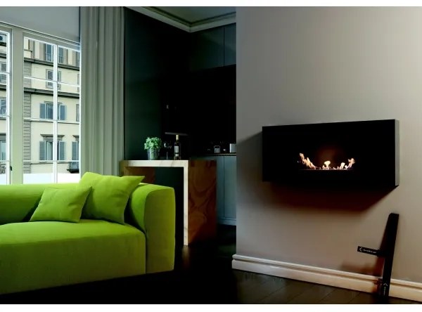 Kratki DELTA2/CZ NERO/TUV - Camino BIO DELTA2 40x90 cm 2kW nero