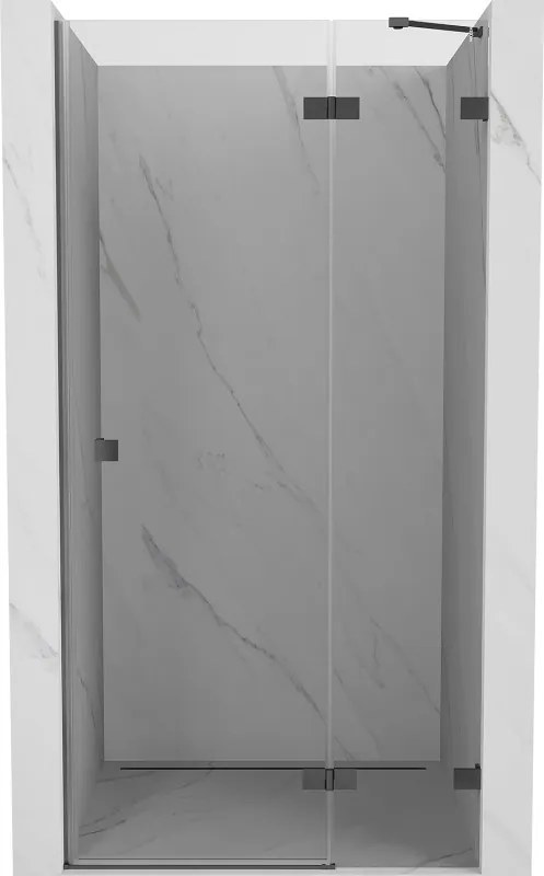 Mexen Lunar porta doccia a battente destra 80 cm, trasparente, canna di fucile - 834-080-000-95-00-P