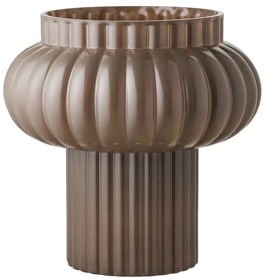 Vaso marrone in vetro (altezza totale 27 cm) Celia – House Nordic