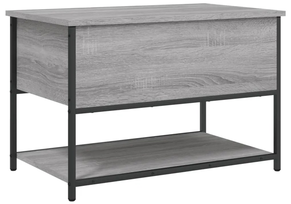 Panca portaoggetti grigio sonoma 70x42,5x47cm legno multistrato