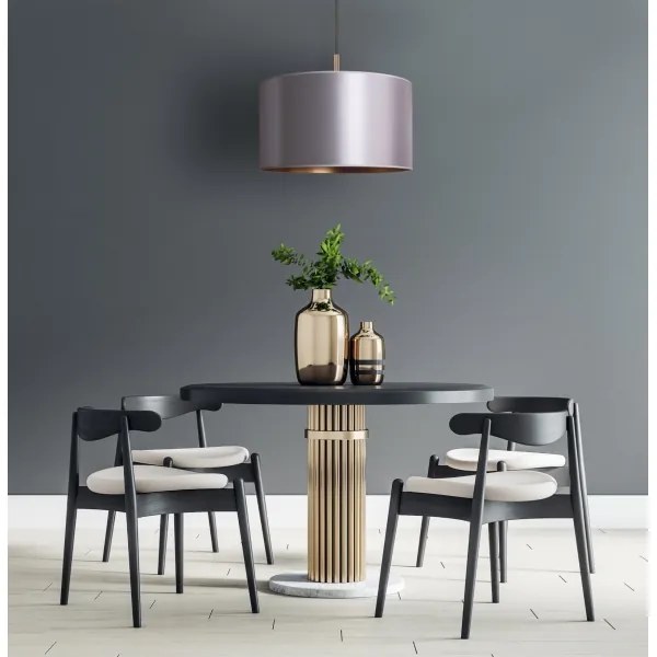 Duolla - Lampadario a sospensione con filo CANNES 1xE27/15W/230V diametro 45 cm argento/rame