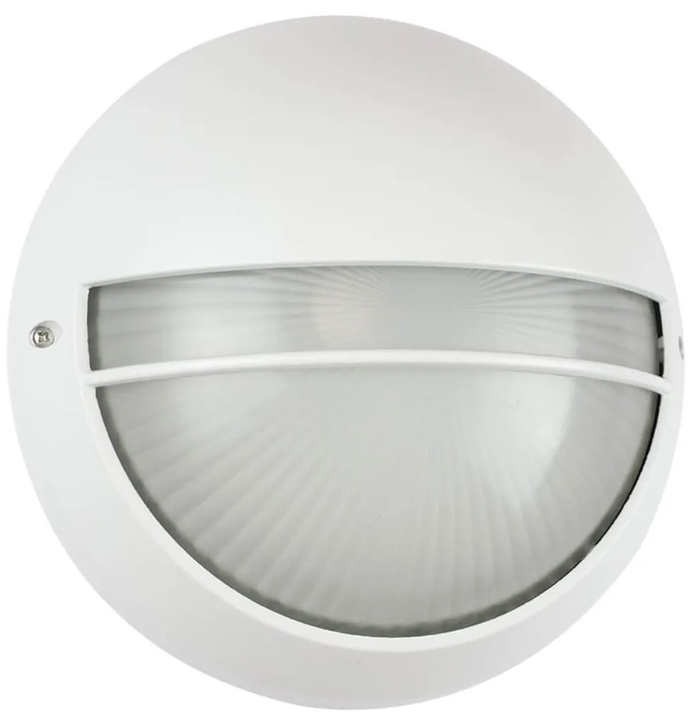 Plafoniera da Esterno E27 Bianca IP54 Ø258mm mod. Palpebra Colore Bianco