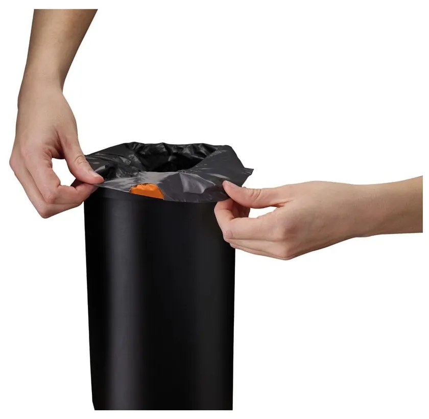 Cestino per la spazzatura nero opaco in acciaio con pedale 5 l EasyStore Luxe – Joseph Joseph