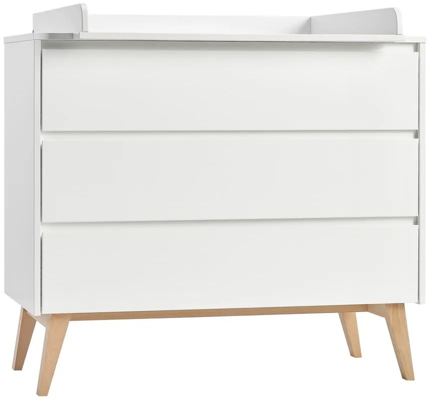 Cassettiera per bambini bianca , 100 x 92 cm Swing - Pinio