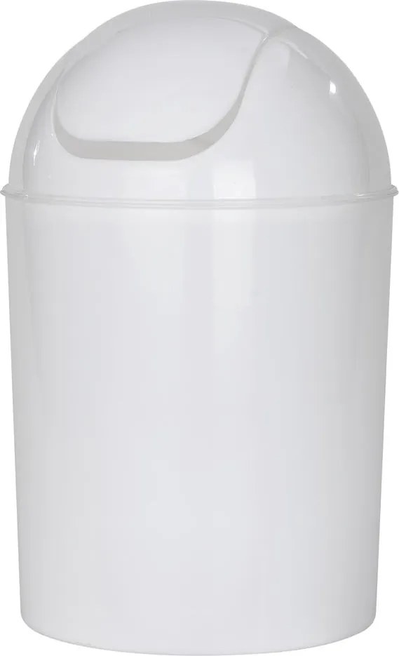 Cestino per la spazzatura bianco lucido in acciaio inox 6 l Economic – Wenko