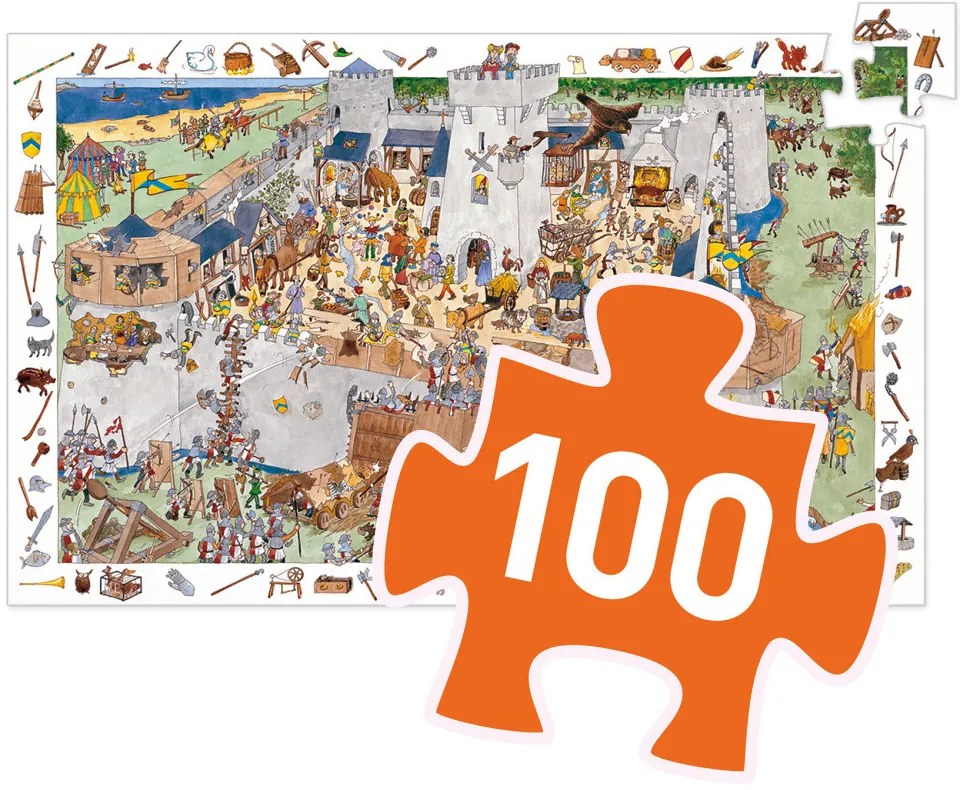 Puzzle - cavalieri - 100 pezzi