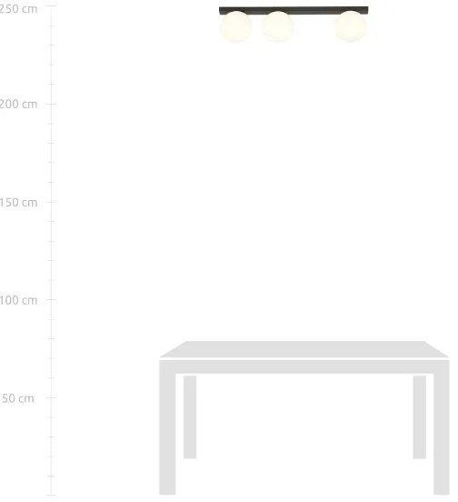 Plafoniera FIT 3xE14/10W/230V nero/bianco