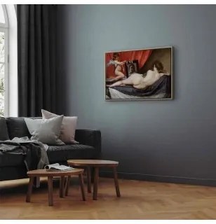 Quadro - The Rokeby Venus (Diego Velázquez) In cornice di legno naturale 120x80