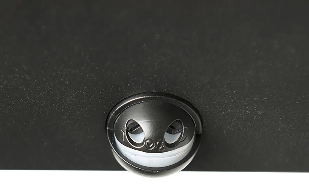 Set di 2 lampade da parete per esterni nere con sensore di movimento - Rotterdam