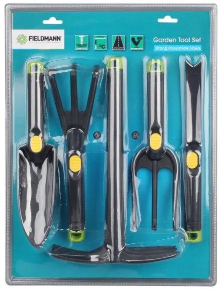 Fieldmann - Set di attrezzi da giardinaggio 5 pz