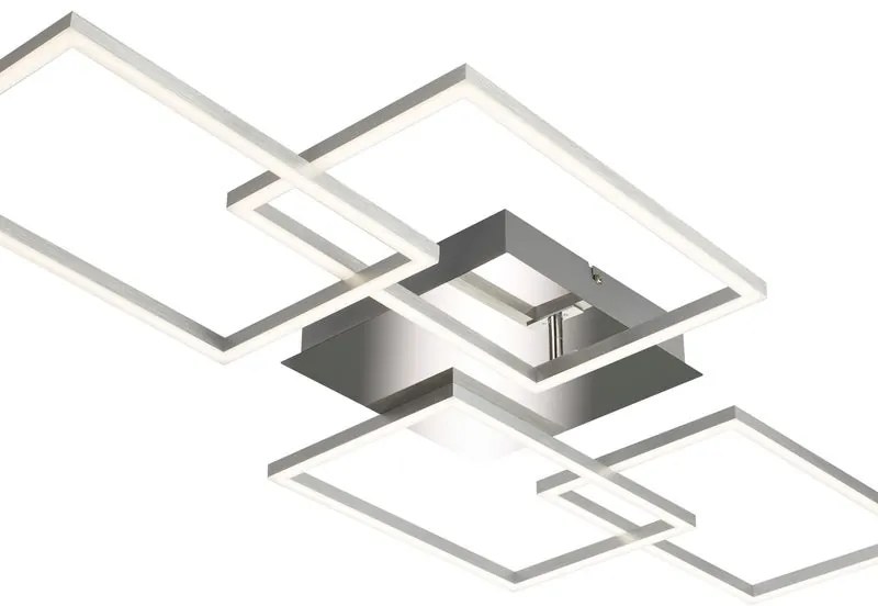 Plafoniera LED Frame argento IP20, 3600 lumen