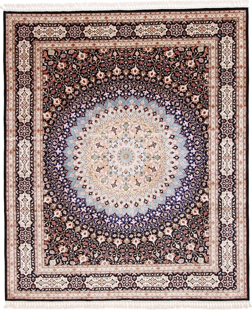 Tabriz Tappeto orientale 250x290 Blu (Indian) Annodato A Mano