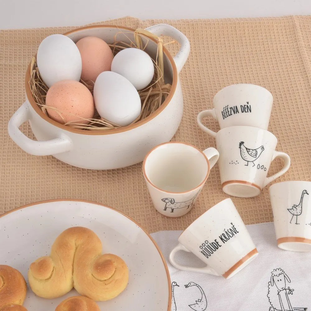 Ciotoline in set color crema in ceramica 4 pz 850 ml Statek – Orion