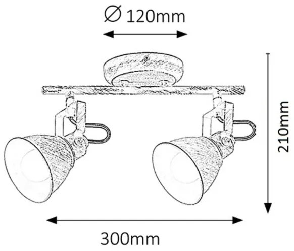 Rabalux 5967 - Faretto VIVIENNE 2xE14/40W