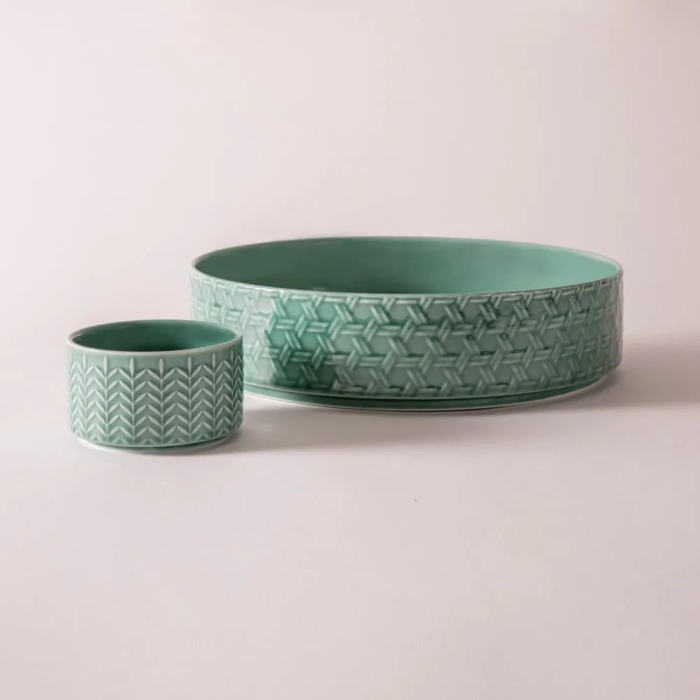 Set di 2 ciotole in porcellana turchese ø 30 cm Heath Jade - Ladelle