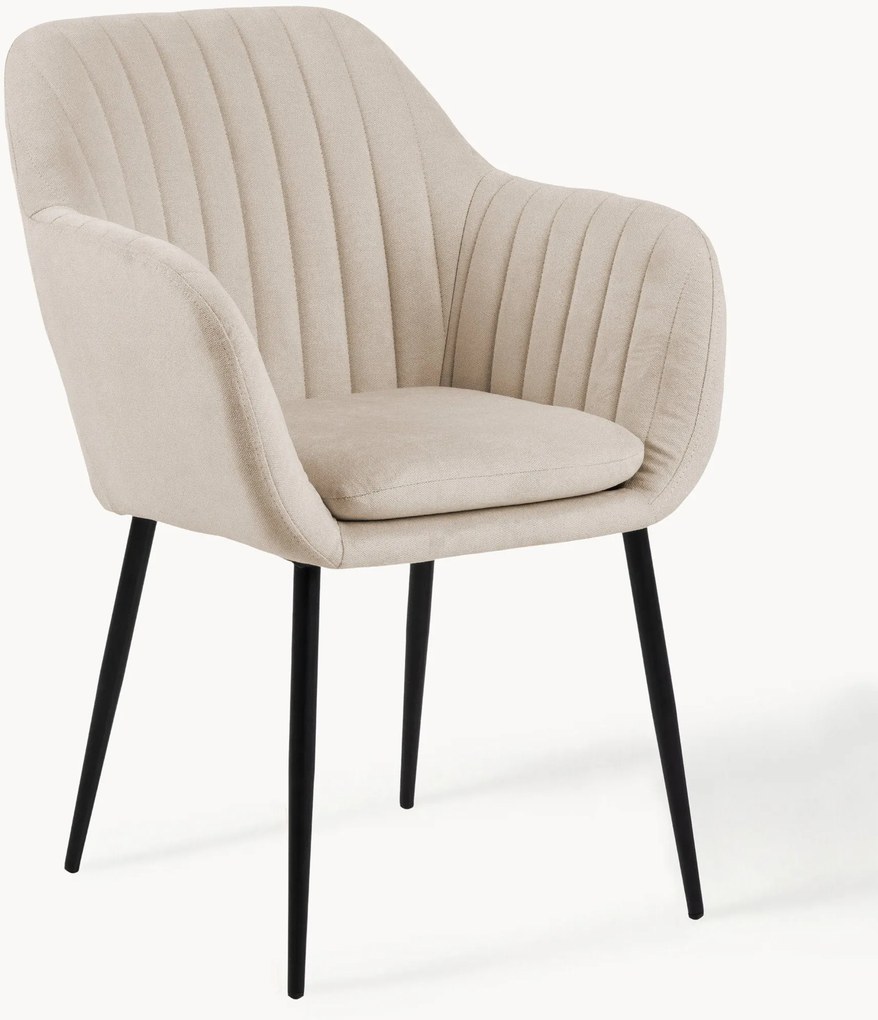 Sedia con gambe in metallo Emilia