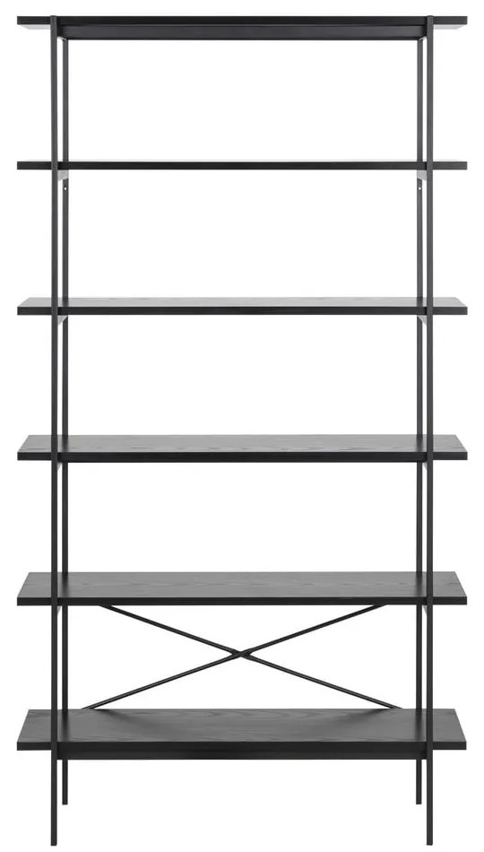 Scaffale nero effetto frassino 94x172 cm Angus - Actona